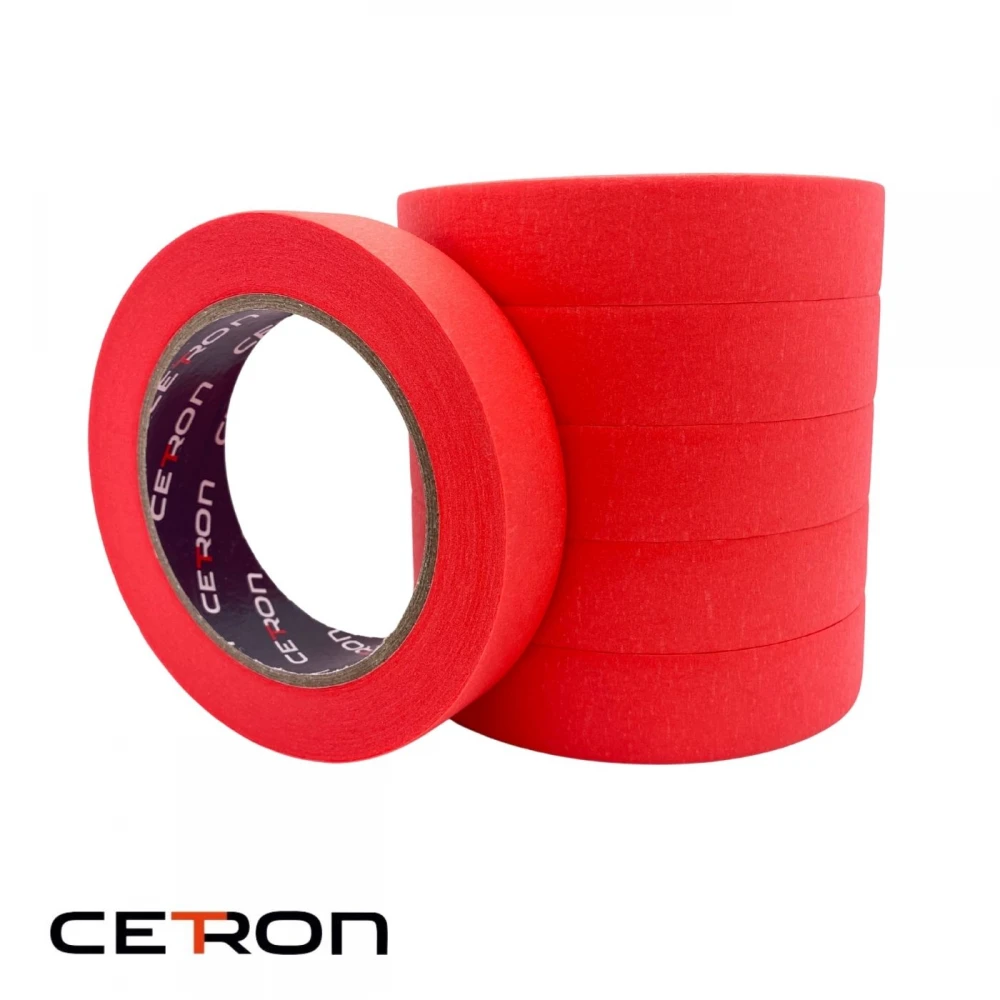 CETRON PRO лента малярная 80⁰С, 23 мм х 40 м, красный